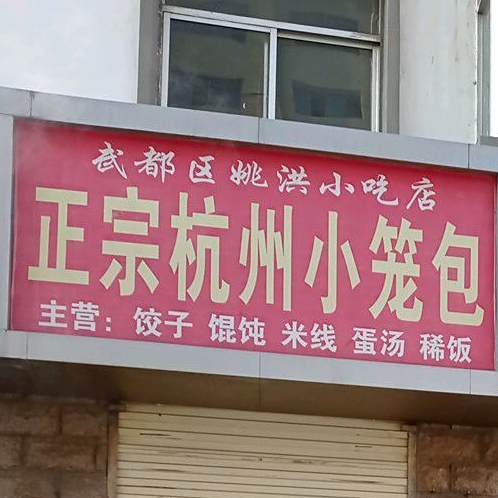 武都区姚洪小迟店正宗杭州小笼包(滨海西大道店)