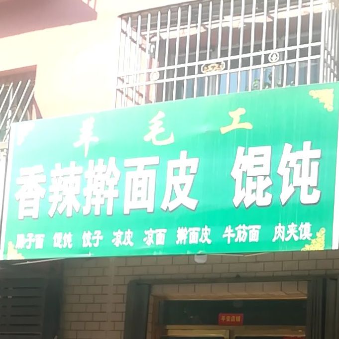 羊毛工香辣擀面皮混沌