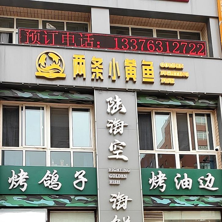 两条小黄鱼陆海空海烧烤烤