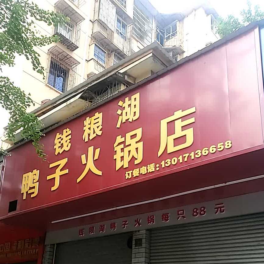 钱粮湖鸭子火锅店